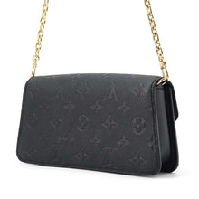 将图像加载到图库查看器中，LOUIS VUITTON Wallet on Chain Metis Noir M82637 Monogram Empreinte Leather
