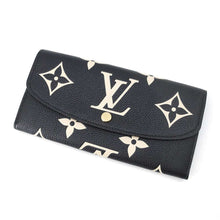 将图像加载到图库查看器中，LOUIS VUITTON Portefeuille Emilie Black/BeigeM83138 Monogram Empreinte Leather
