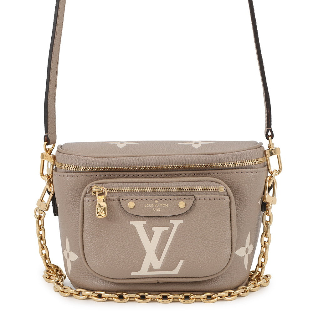 LOUIS VUITTON Mini Bumbag Tourterelle/ClaimM83219 Monogram Empreinte Leather