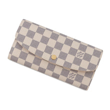 将图像加载到图库查看器中，LOUIS VUITTON Portefeuille Emilie Rose BallerineN41625 Damier Azur
