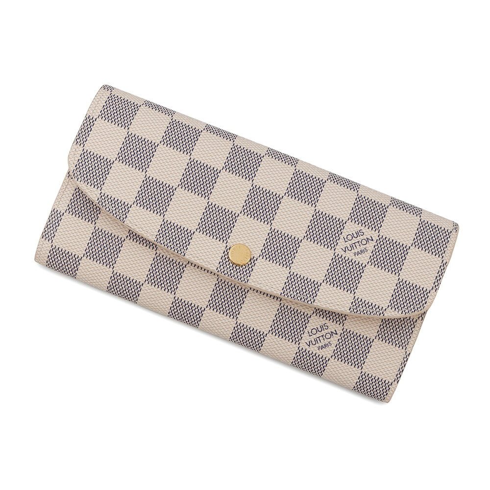 LOUIS VUITTON Portefeuille Emilie Rose BallerineN41625 Damier Azur