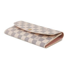 将图像加载到图库查看器中，LOUIS VUITTON Portefeuille Emilie Rose BallerineN41625 Damier Azur
