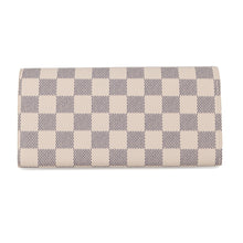 将图像加载到图库查看器中，LOUIS VUITTON Portefeuille Emilie Rose BallerineN41625 Damier Azur
