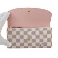 将图像加载到图库查看器中，LOUIS VUITTON Portefeuille Emilie Rose BallerineN41625 Damier Azur
