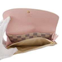 将图像加载到图库查看器中，LOUIS VUITTON Portefeuille Emilie Rose BallerineN41625 Damier Azur
