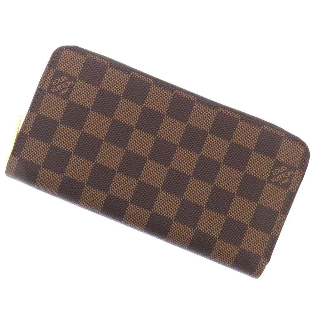 LOUIS VUITTON Zippy Wallet BrownN41661 Damier Ebene Canvas