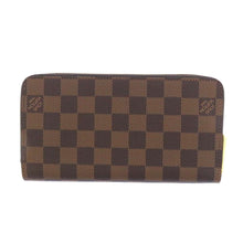 将图像加载到图库查看器中，LOUIS VUITTON Zippy Wallet BrownN41661 Damier Ebene Canvas
