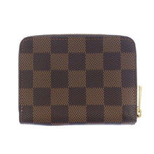 将图像加载到图库查看器中，LOUIS VUITTON Zippy / Coin Purse Rose BallerineN60213 Damier Ebene Canvas
