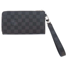 将图像加载到图库查看器中，LOUIS VUITTON Zippy Dragonne Noir N60379 Damier Graphite
