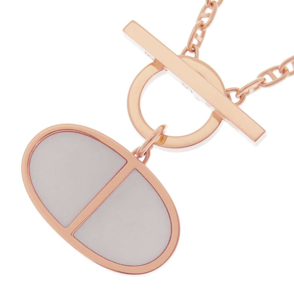 HERMES Chaine d'Ancre Verso Pendant 18K Pink Gold