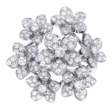 Load image into Gallery viewer, GRAFF Wildflower Large Diamond Cluster Ring Size 54/#14 RGR844 18K White Gold
