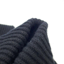 将图像加载到图库查看器中，HERMES Driver&#39;s Knit H Pocket Size 38 Black Wool 100%
