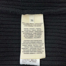 将图像加载到图库查看器中，HERMES Driver&#39;s Knit H Pocket Size 38 Black Wool 100%
