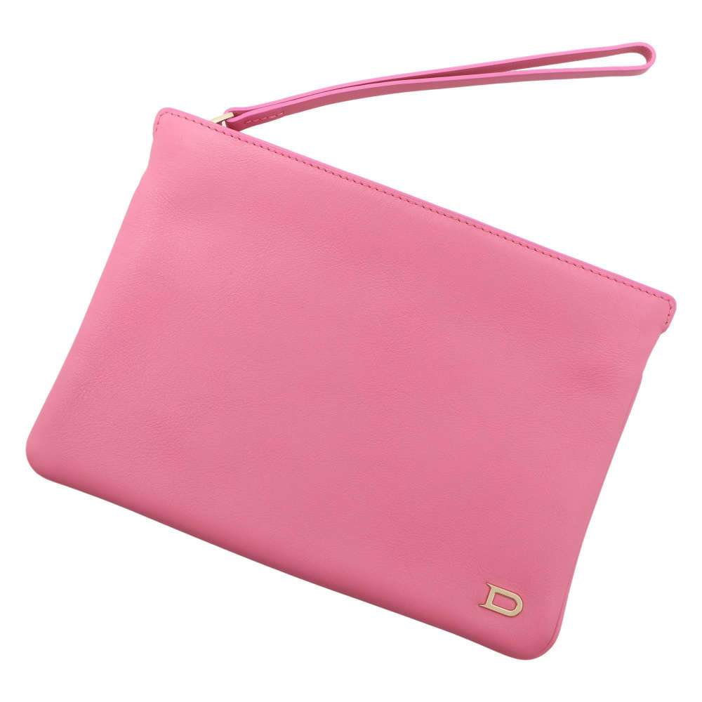 Delvaux Delvaux Mini Clutch Bag Pink Leather
