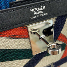 Load image into Gallery viewer, HERMES Kelly Cavalcadur Size 32 Black/Multicolor Swift Leather Toward Camp
