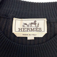 Load image into Gallery viewer, HERMES sweater short sleeve Size S Black/Multicolor Cotton100%

