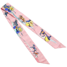 Load image into Gallery viewer, HERMES Twilly Space Dirby Space Derby Rose/Blue/Jaune Silk100%
