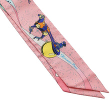 Load image into Gallery viewer, HERMES Twilly Space Dirby Space Derby Rose/Blue/Jaune Silk100%
