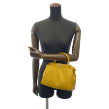 Load image into Gallery viewer, FENDI Peekaboo Size Small Yellow 8BN244 Leather
