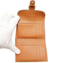 Load image into Gallery viewer, Delvaux Brillon Compact Wallet Brown AB0493AAU0 Calf Leather
