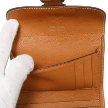 Load image into Gallery viewer, Delvaux Brillon Compact Wallet Brown AB0493AAU0 Calf Leather
