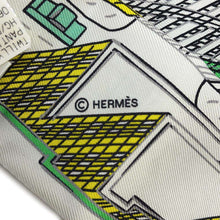 Load image into Gallery viewer, HERMES Twilly Pantin City Blanc/Vert/Multicolor Silk100%
