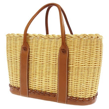 Load image into Gallery viewer, HERMES Garden picnic Gold/Natural Swift Leather Straw
