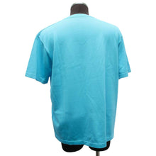 Load image into Gallery viewer, LOUIS VUITTON Embroidered Signature Short Sleeve Crew Neck Short Sleeve Tshirt Size L Light Blue 1ABIXU Cotton100%
