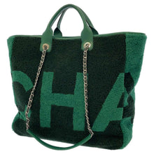 Load image into Gallery viewer, CHANEL Deauville 2WayTote Bag Green Mouton Leather

