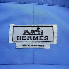Load image into Gallery viewer, HERMES long sleeve shirt Size 42 Light Blue Cotton100%

