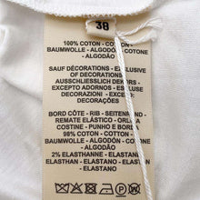 Load image into Gallery viewer, HERMES Pocket with TShirt Embroidery Size 38 White Cotton100%
