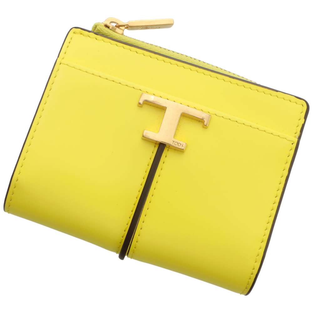 TOD’S T Timeless Leather Wallet Yellow XAWTSKB8100KETG208 Leather