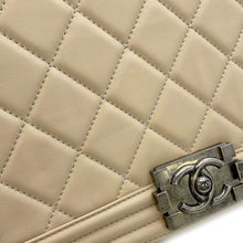 Load image into Gallery viewer, CHANEL Boy Chanel ChainShoulder Bag Beige Lambskin
