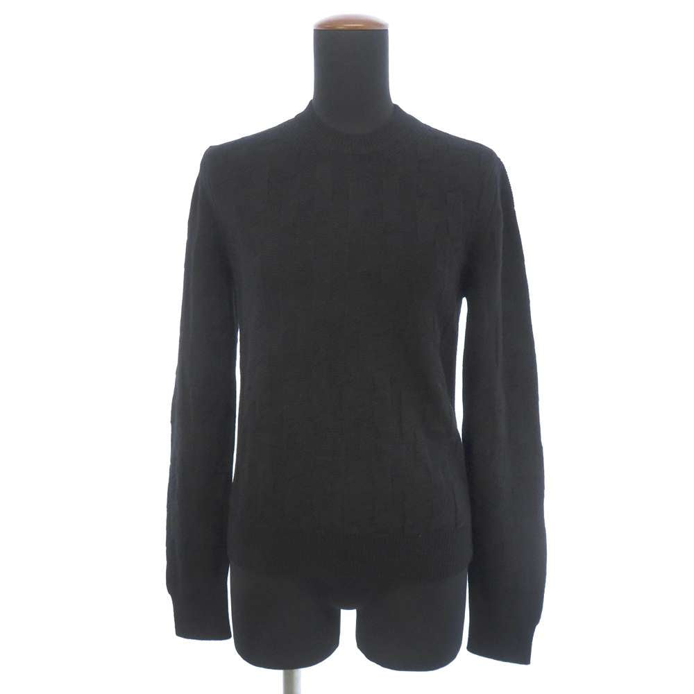 HERMES cable sweater Size 36 Black Wool 100%