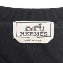 Load image into Gallery viewer, HERMES HEmbroidery TShirt Size L Black Cotton100%

