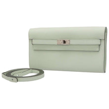 Load image into Gallery viewer, HERMES Kelly wallet long to go Vert Fizz Epsom
