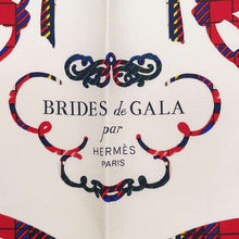 Load image into Gallery viewer, HERMES Carre BRIDES DE GALA TARTAN Size 45 Marine/Blanc/Rouge Silk100%
