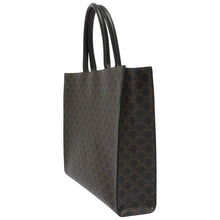 Load image into Gallery viewer, CELINE Horizontal Cabas Triomphe Tote Bag Black 197012 PVC Coated Canvas Leather
