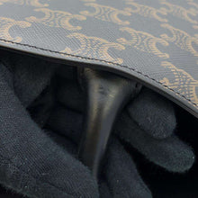 Load image into Gallery viewer, CELINE Horizontal Cabas Triomphe Tote Bag Black 197012 PVC Coated Canvas Leather
