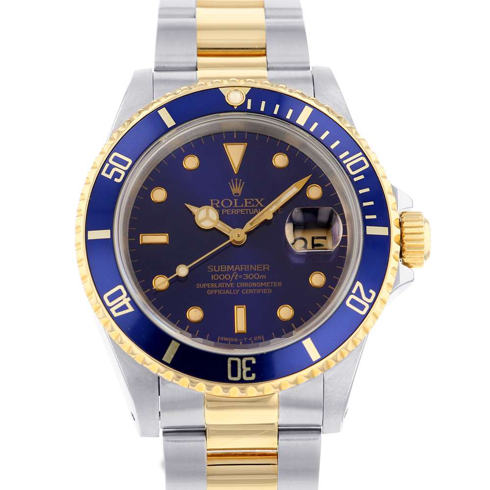 ROLEX Submariner Date W40mm Stainless Steel K18YG Violet Dial 16613
