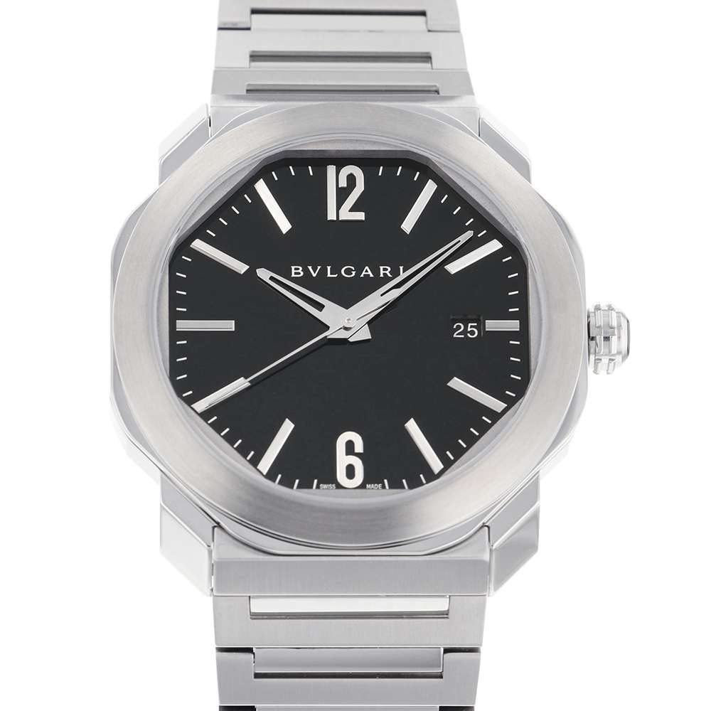 BVLGARI Octo Roma W41mm Stainless Steel Black Dial OC41BSSD
