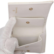Load image into Gallery viewer, CHANEL Matelasse Bifold Wallet White AP3055 Caviar Leather
