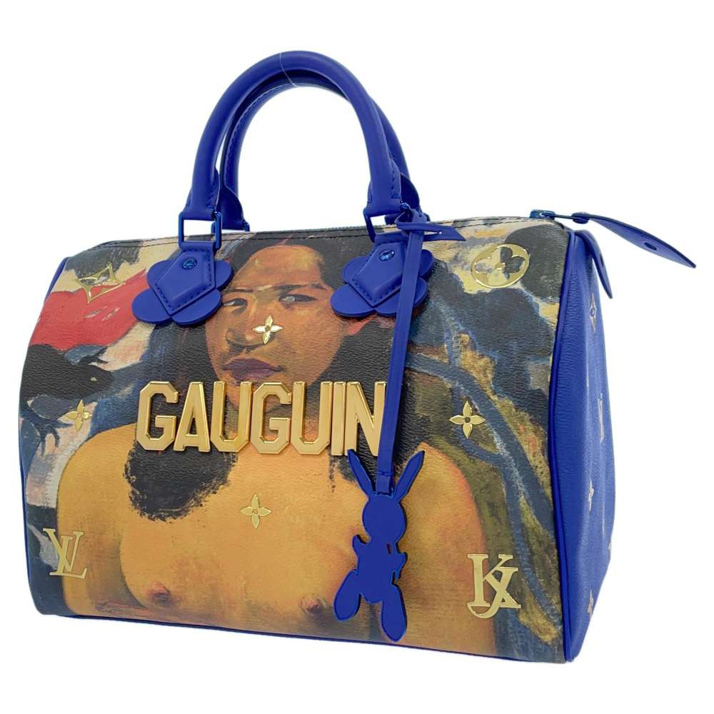 LOUIS VUITTON Masters Collection Speedy Gauguin Size 30 Blue M43355 PVC Coated Canvas
