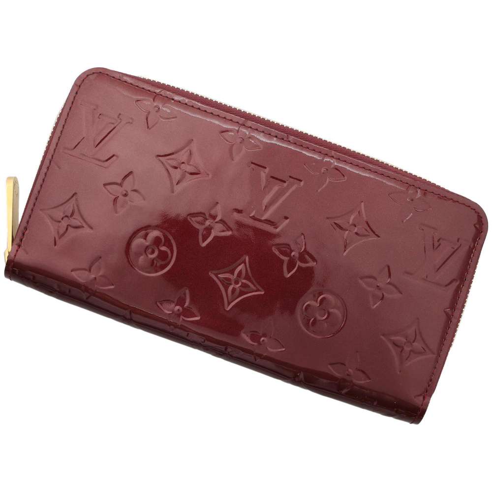 LOUIS VUITTON Zippy Wallet Rouge Fauviste M91536 Monogram Vernis Leather