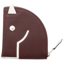 Load image into Gallery viewer, HERMES Paddock Coin purse RougeSellier/Mushroom Chevre Myzore Goatskin
