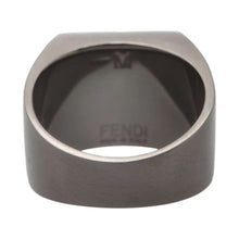 Load image into Gallery viewer, FENDI FF logo Ring Size M(Approximately No. 22) Gray/Silver Metal
