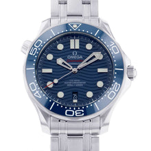 将图像加载到图库查看器中，OMEGA Seamaster Diver 300M Co-Axial Master Chronometer W42mm Stainless Steel Blue Dial 210.30.42.20.03.001
