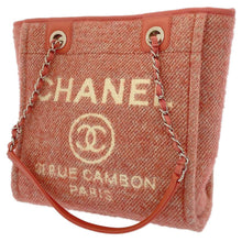 Load image into Gallery viewer, CHANEL Deauville ChainTote Bag Size PM Pink A66939 Canvas Leather
