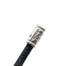 Load image into Gallery viewer, LOUIS VUITTON Key ring leather rope Noir M67224 Damier・Canvas
