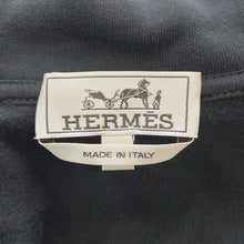 Load image into Gallery viewer, HERMES Hooded zip-up parka 《Ran H》 Size M Black Cotton100%
